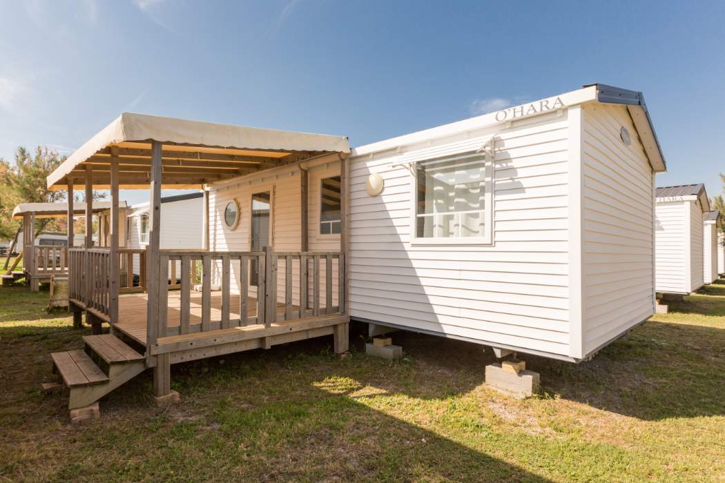 Mobil-home O'Hara trois chambres, avec sa terrasse